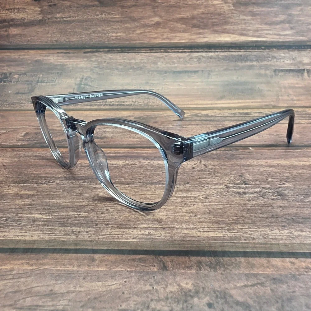 Warby Parker Percey M 371 Eyeglasses Translucent Grey Round Frames 48-20-140